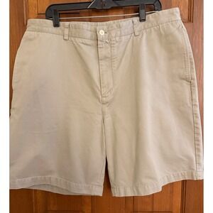 Vineyard Vines 9" Club Short Mens Size 40 Tan Flat Front 100% Cotton Resortwear